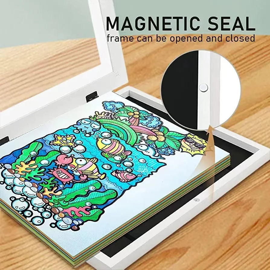 Magnetic Kids Art Frames Display 