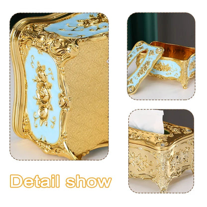 European-Style Retro Tissue Box Luxury Home Decoration