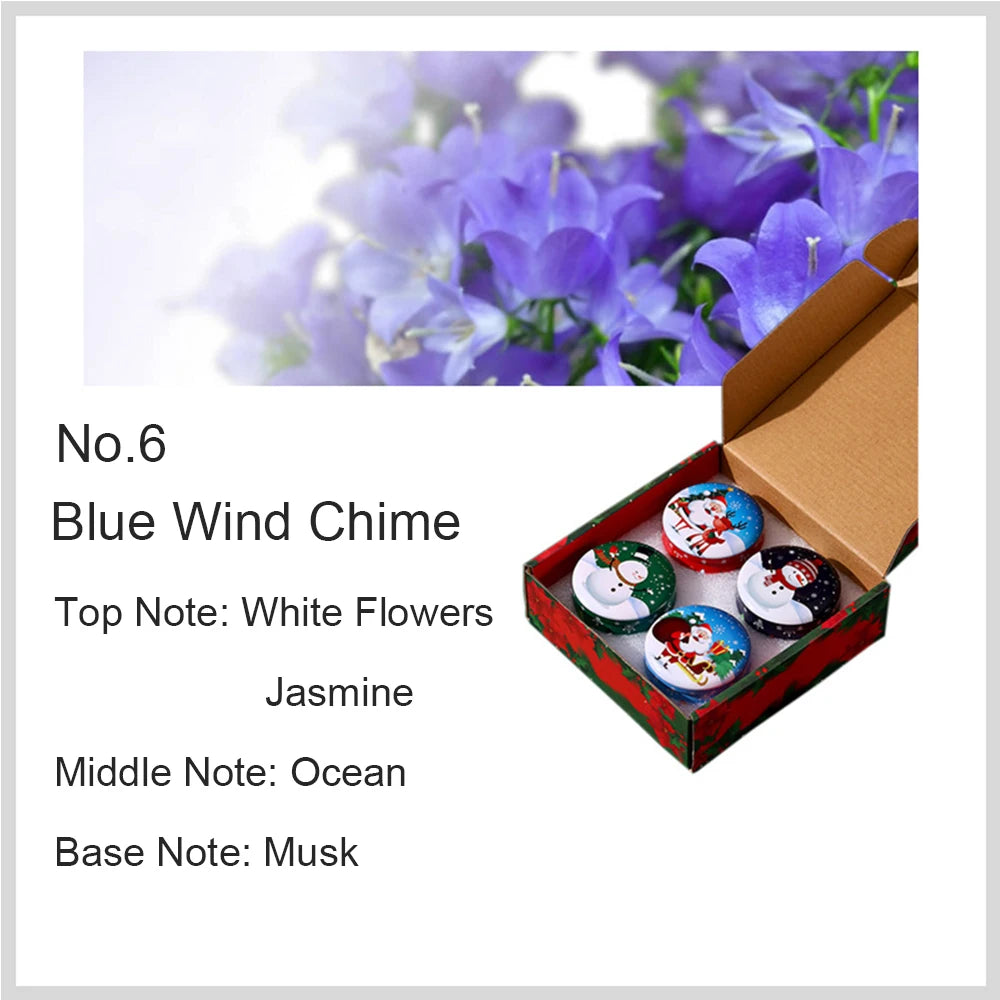 4Pcs Scented Christmas Candles Fragrance