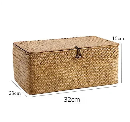 Handmade Seagrass Woven Storage Box 