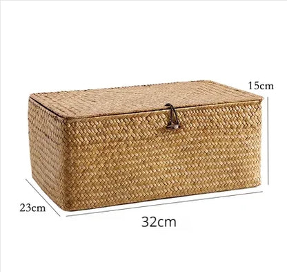 Handmade Seagrass Woven Storage Box 