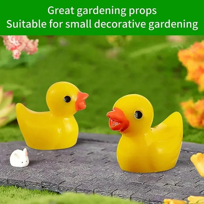 Mini Resin Ducks – Tiny Yellow Duck Figurines for DIY Crafts & Fairy Gardens