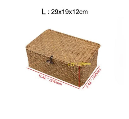 Handmade Seagrass Woven Storage Box 