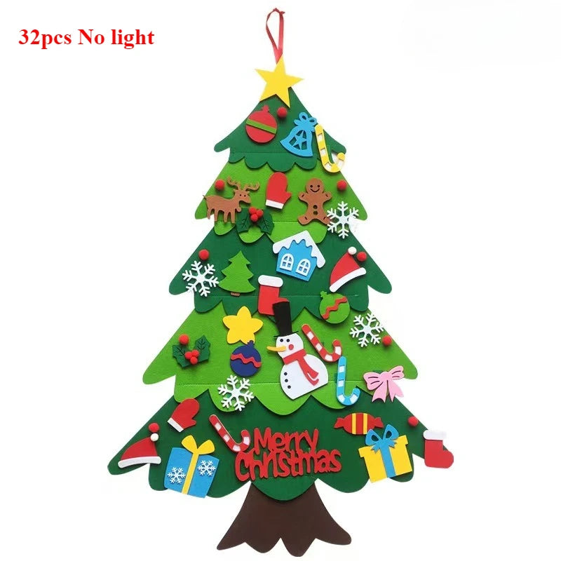 Kids DIY Felt Xmas Tree Set Christmas 2026 New Year 