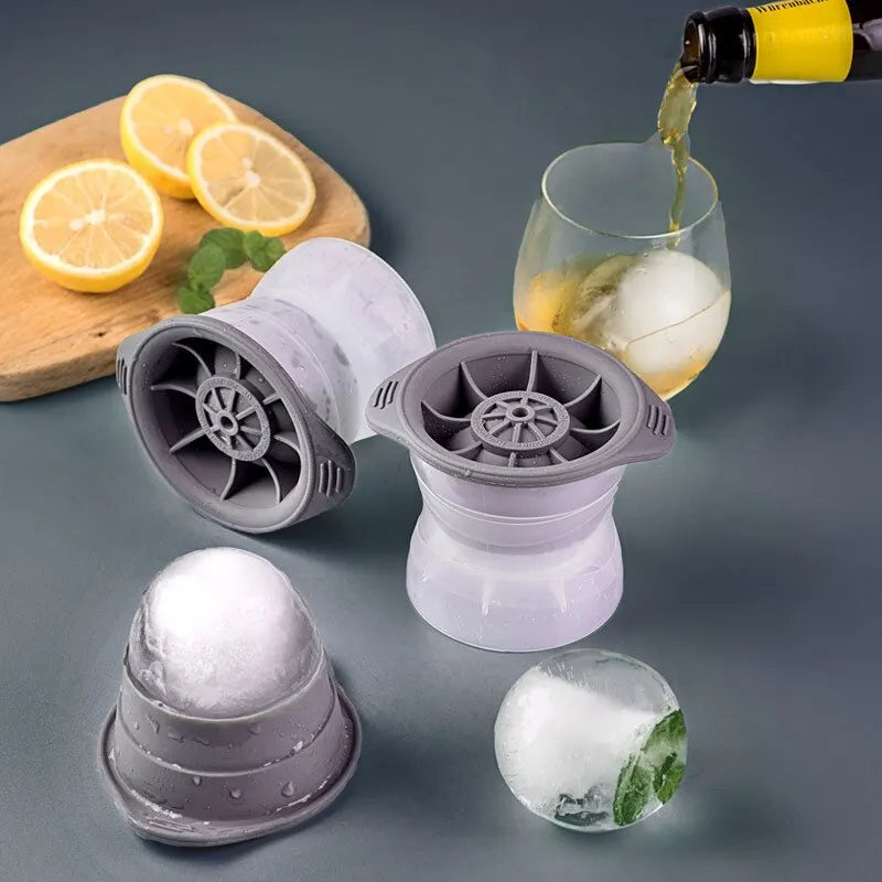 Bar Whiskey round Ice Cube Maker 2Pcs 