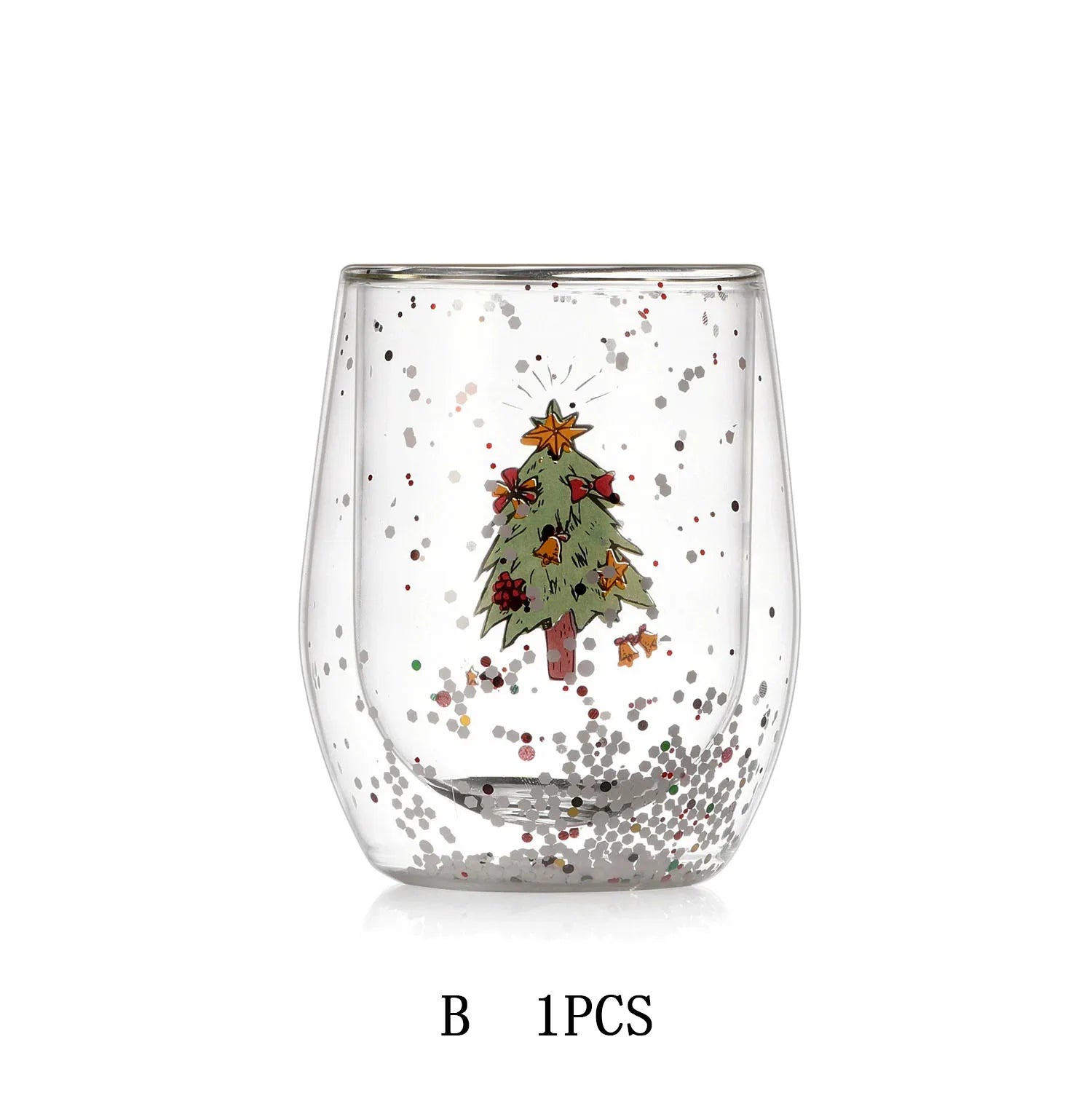 FOME ® Christmas Double-Layer Glass Cup 