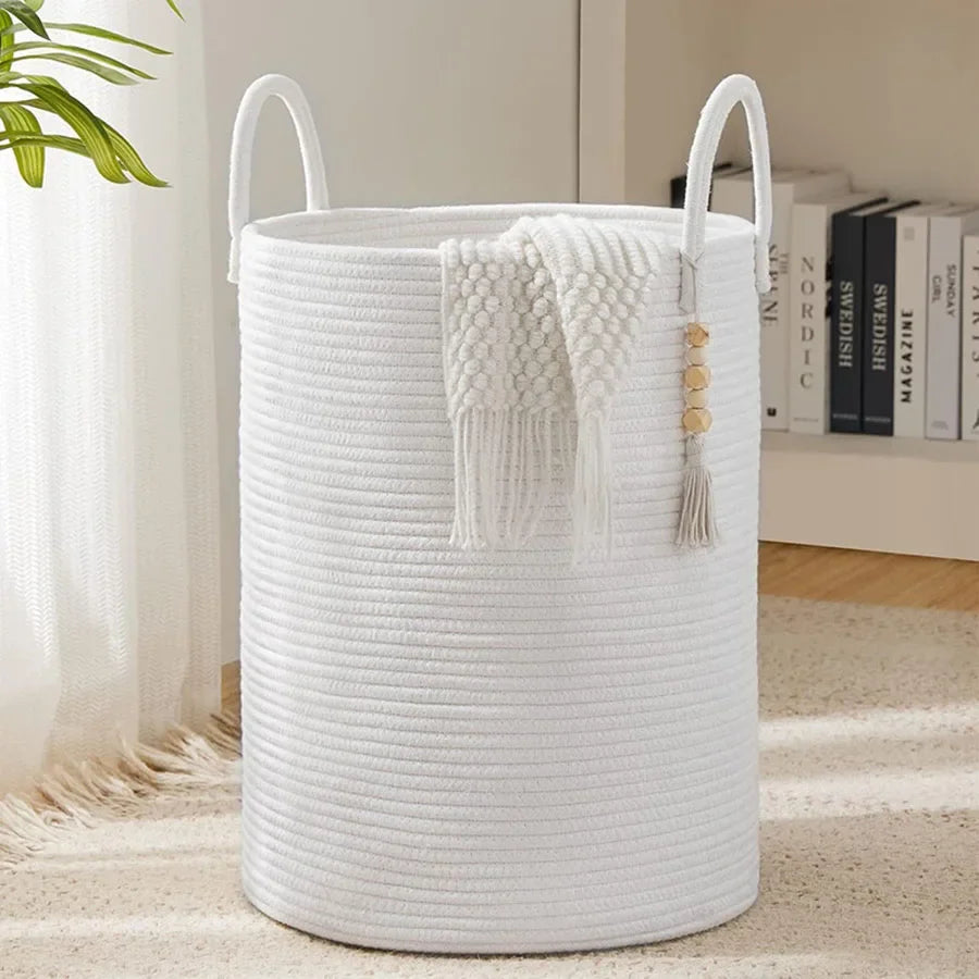 Cotton Laundry Large Storage Basket 