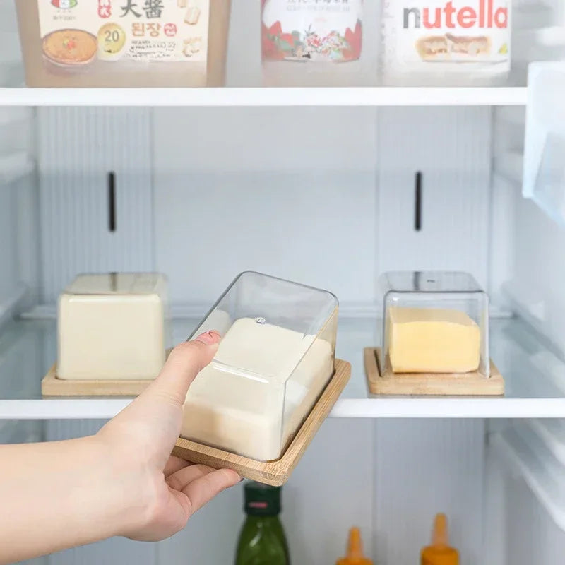 Nordic Butter  Bamboo Countertop Box 