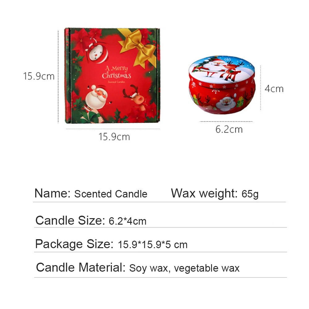 4Pcs Scented Christmas Candles Fragrance