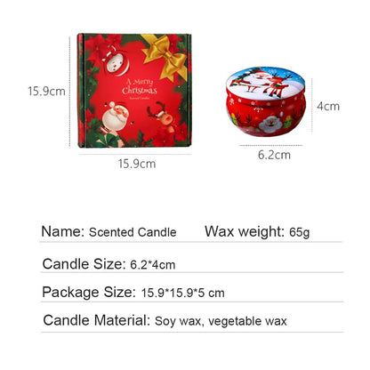 4Pcs Scented Christmas Candles Fragrance