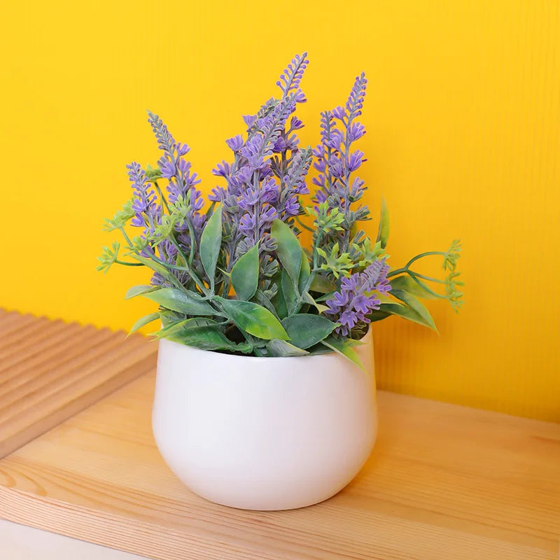 Lavender Pot Plastic Plant