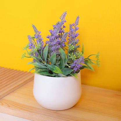 Lavender Pot Plastic Plant