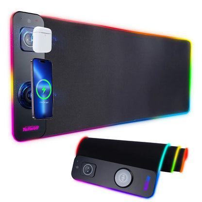 Wireless Charging RGB Luminous Mouse Pad Charger Phone 