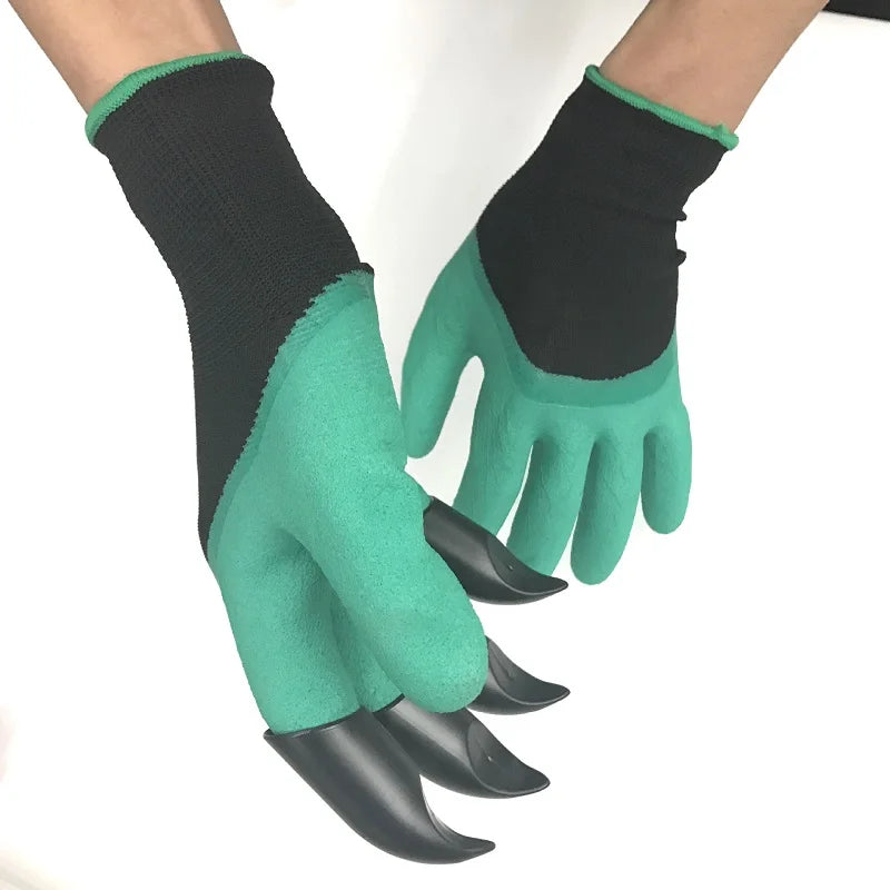 Gardening  Latex Gloves with Claws Breathable Waterproof 