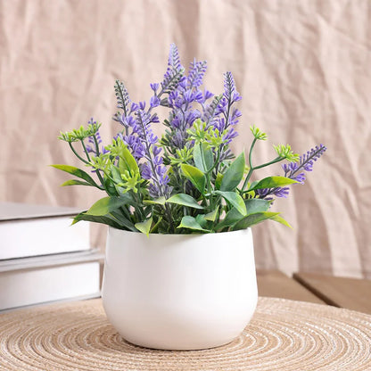 Lavender Pot Plastic Plant