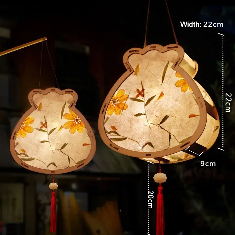 Retro Style Chinese DIY Palace Portable Blossom Flower Light Lamp 