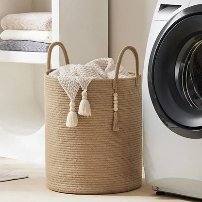 Cotton Laundry Large Storage Basket 