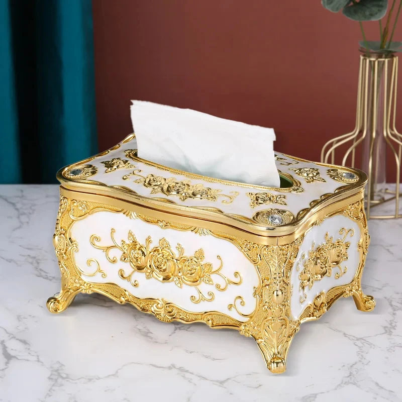 European-Style Retro Tissue Box Luxury Home Decoration