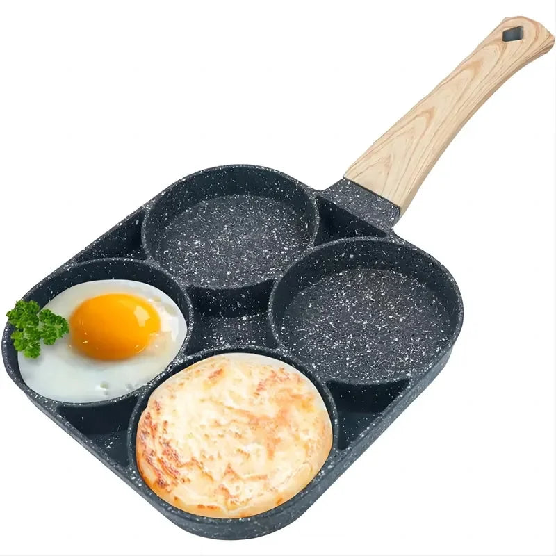Egg-Pancake Frying Pan Nonstick 4-Cups Breakfast Maker Kitchen Accessories