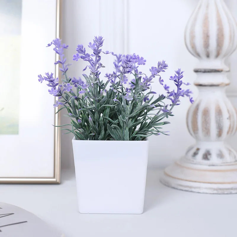 Lavender Pot Plastic Plant