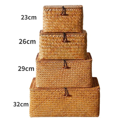 Handmade Seagrass Woven Storage Box 