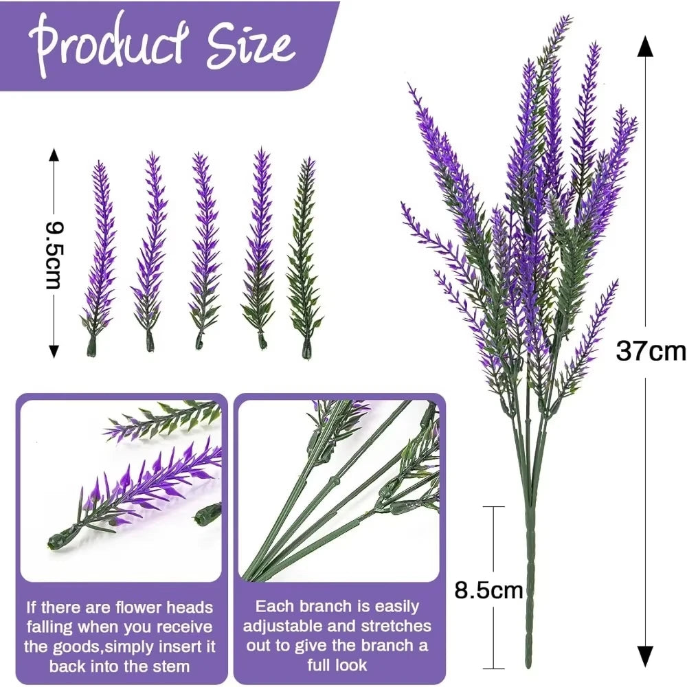 5Pcs Artificial Lavender Flower Heads