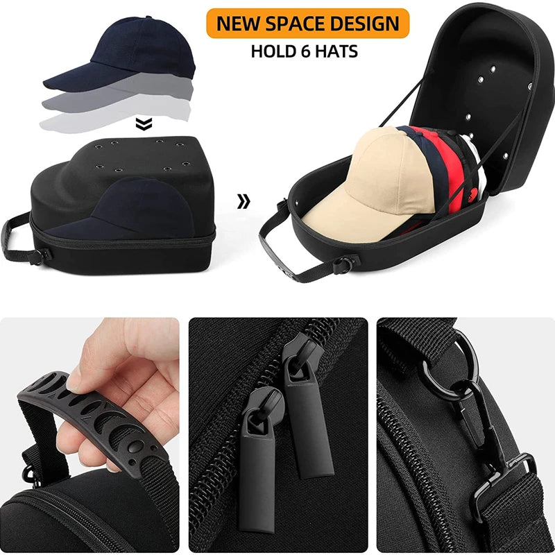 Portable Outdoor Travel Hat Carrier Case Caps Storage