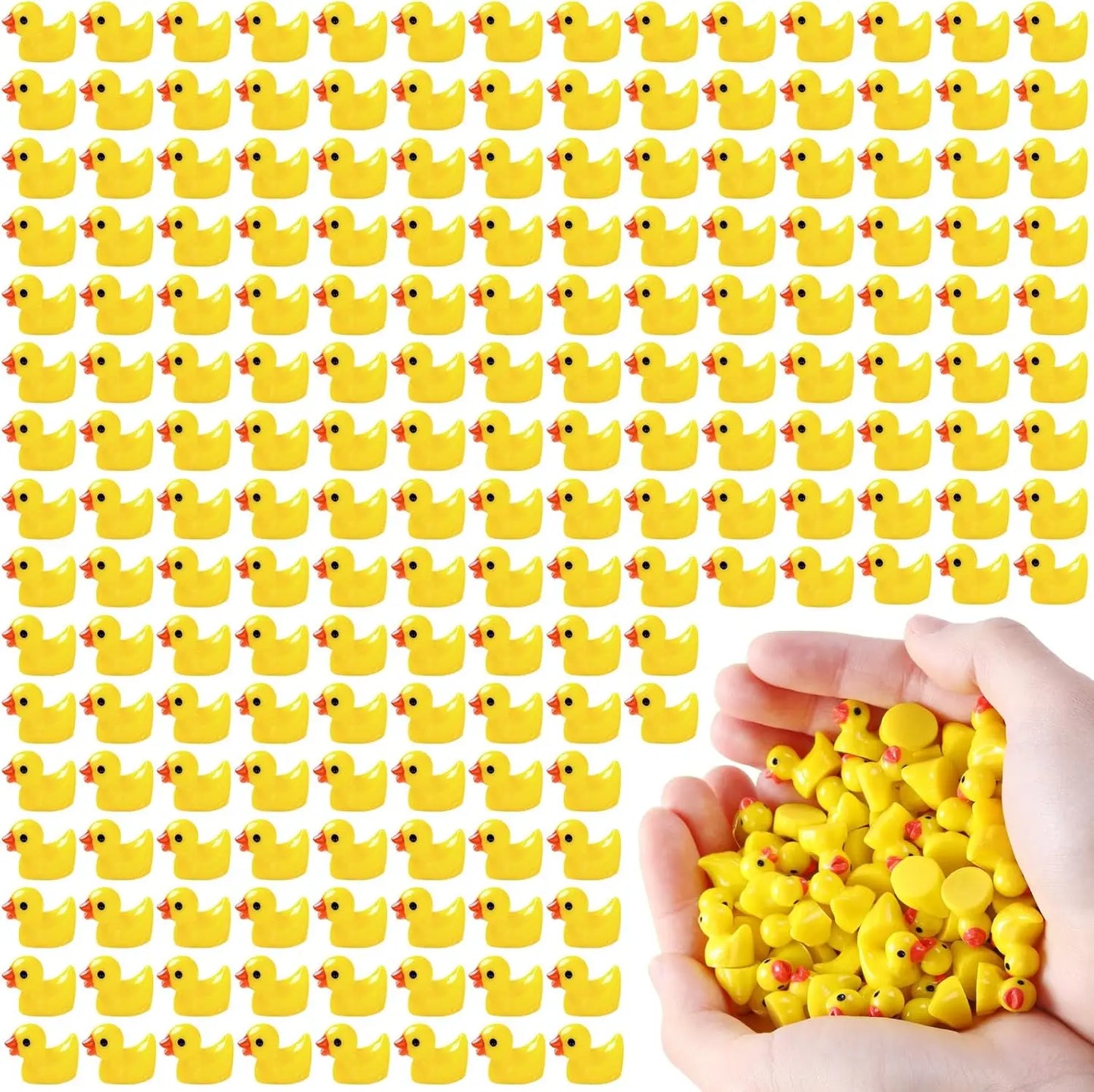 Mini Resin Ducks – Tiny Yellow Duck Figurines for DIY Crafts & Fairy Gardens