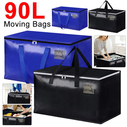 90L Moving Bags with Zippers & Handles Storage Bags 