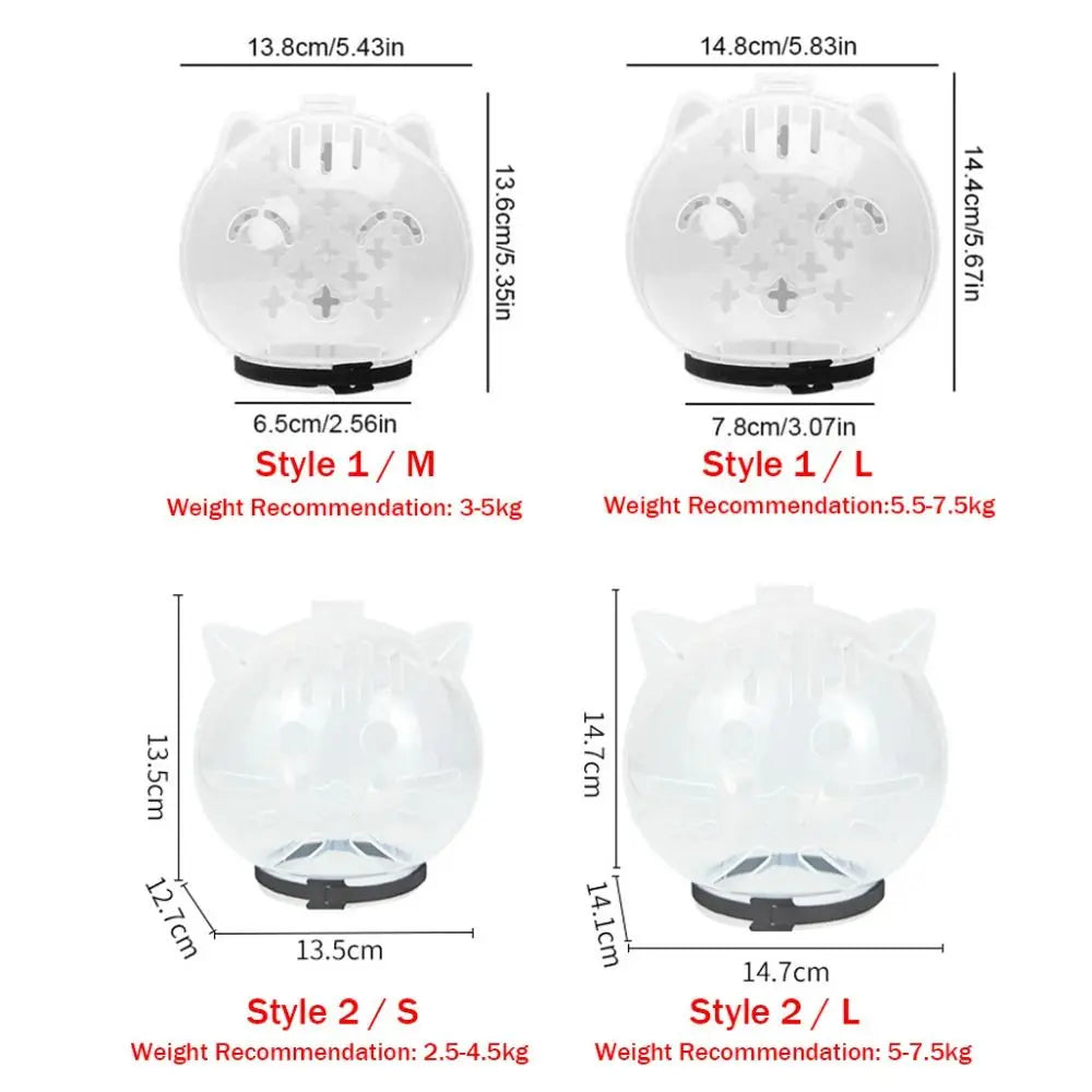 Transparent Breathable Anti-Bite anti Scratch Cat Mask Cover 