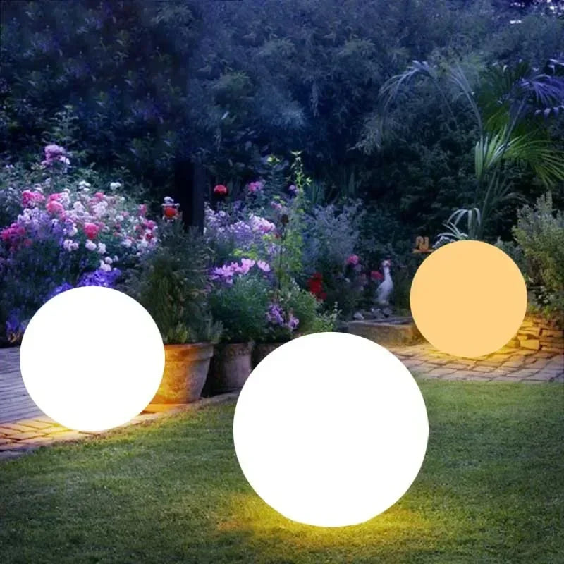 LED Ball Solar Lamp Outdoor Garden Lighting Remote Control 