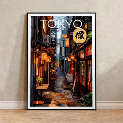 Tokyo Cityscape Canvas Print Japanese Bar Art Home Decor