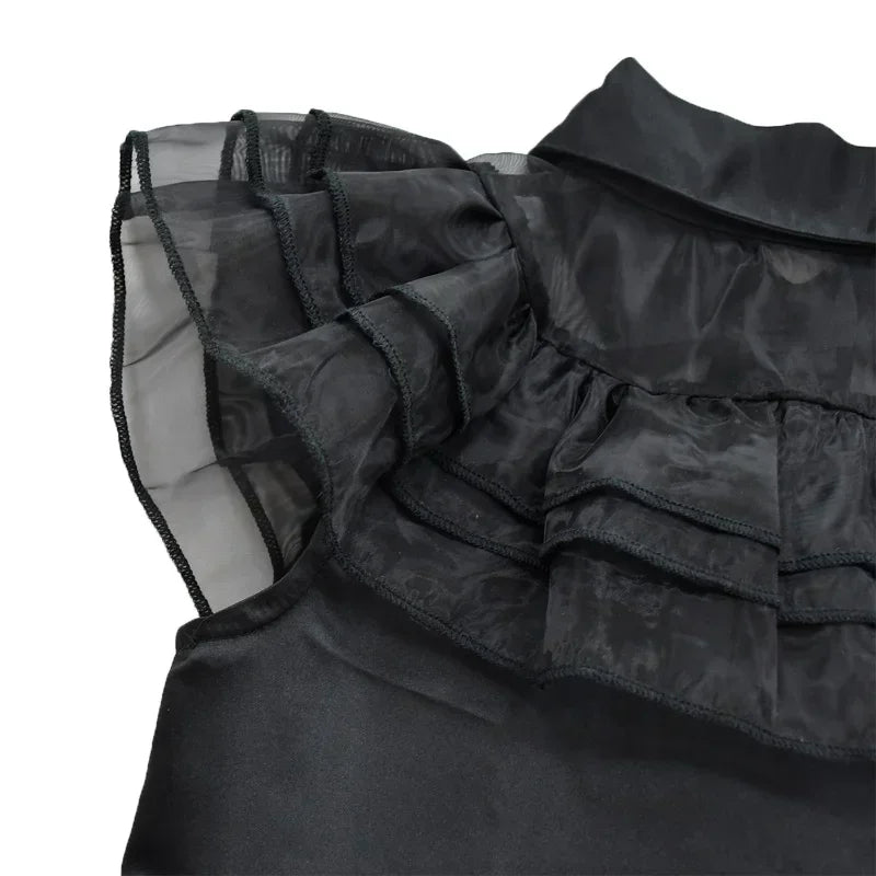 Wednesday Addams Dress up Costume for Girls Birthday Halloween Cosplay Party Dress with Wig Socks Belts for Kids 2-12 Years