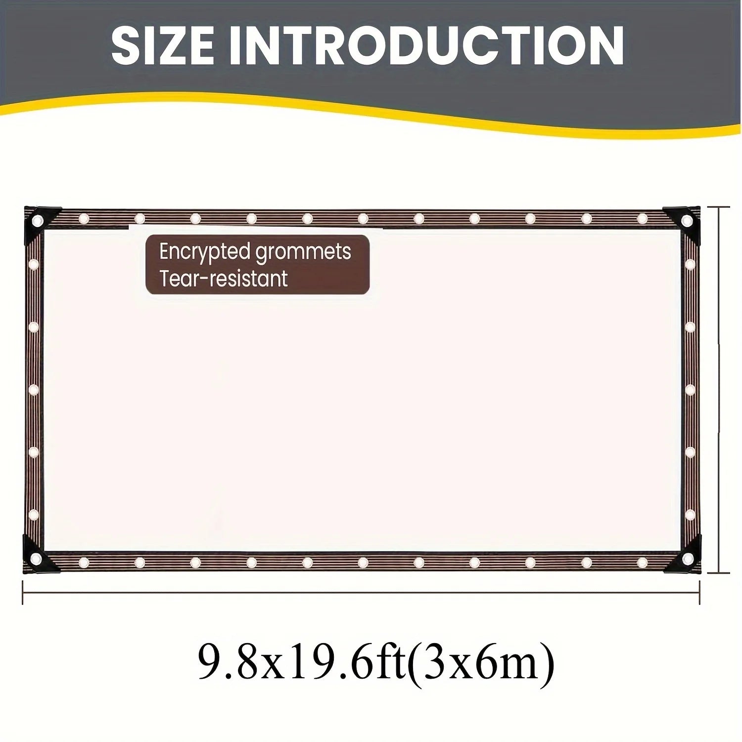 1Pc Clear Waterproof Tarps with Grommets