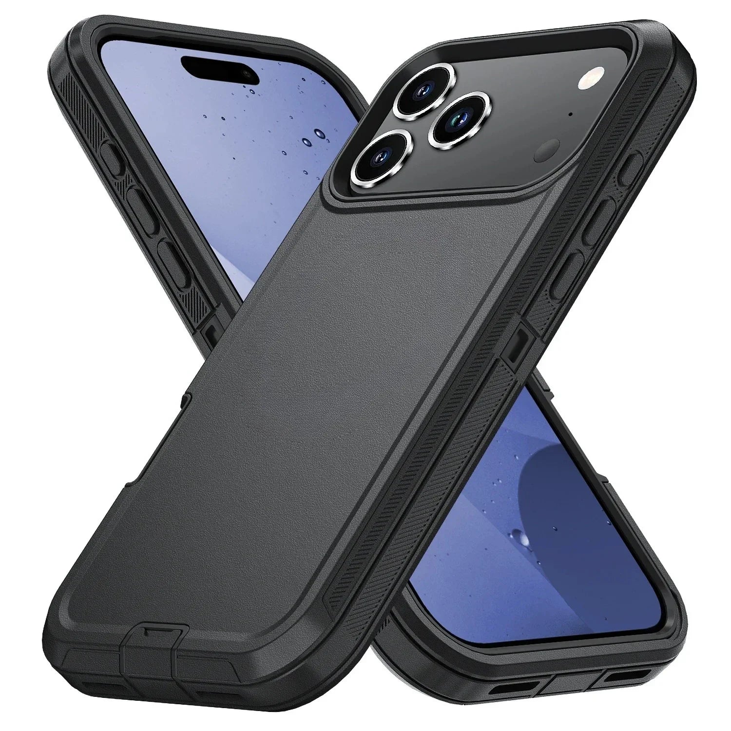 Armor Defender Phone Case for iPhone 17/Pro/Max/Air Bracket Back Cover