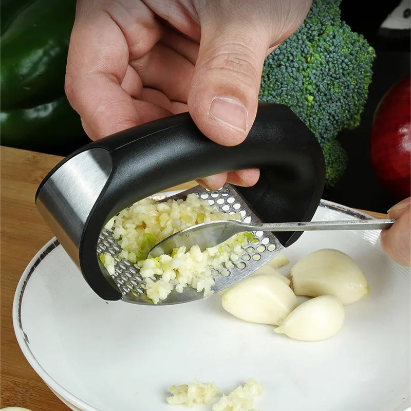 Stainless Steel Garlic Press Crusher 