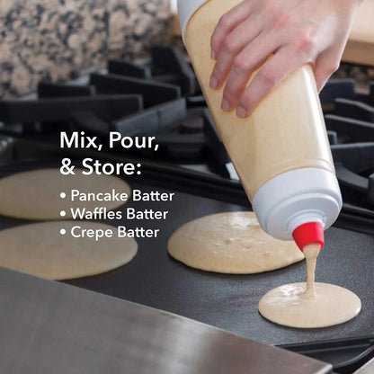 Pancake Batter Bottle Mixer with Blender Ball 