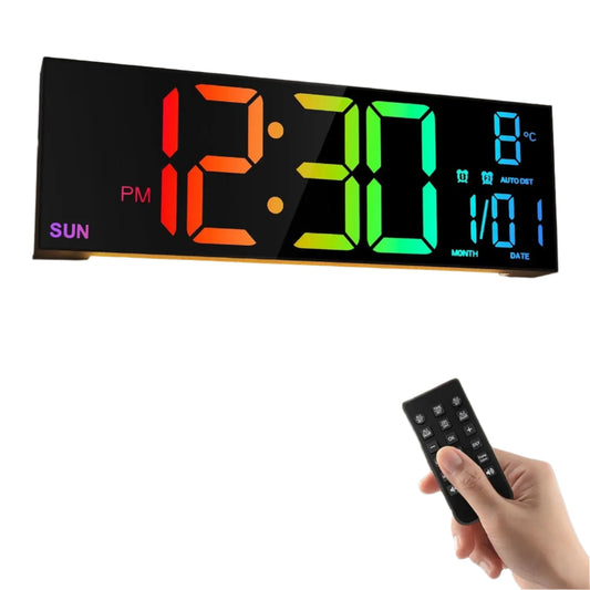 Large Digital Wall Clock with Remote Control 