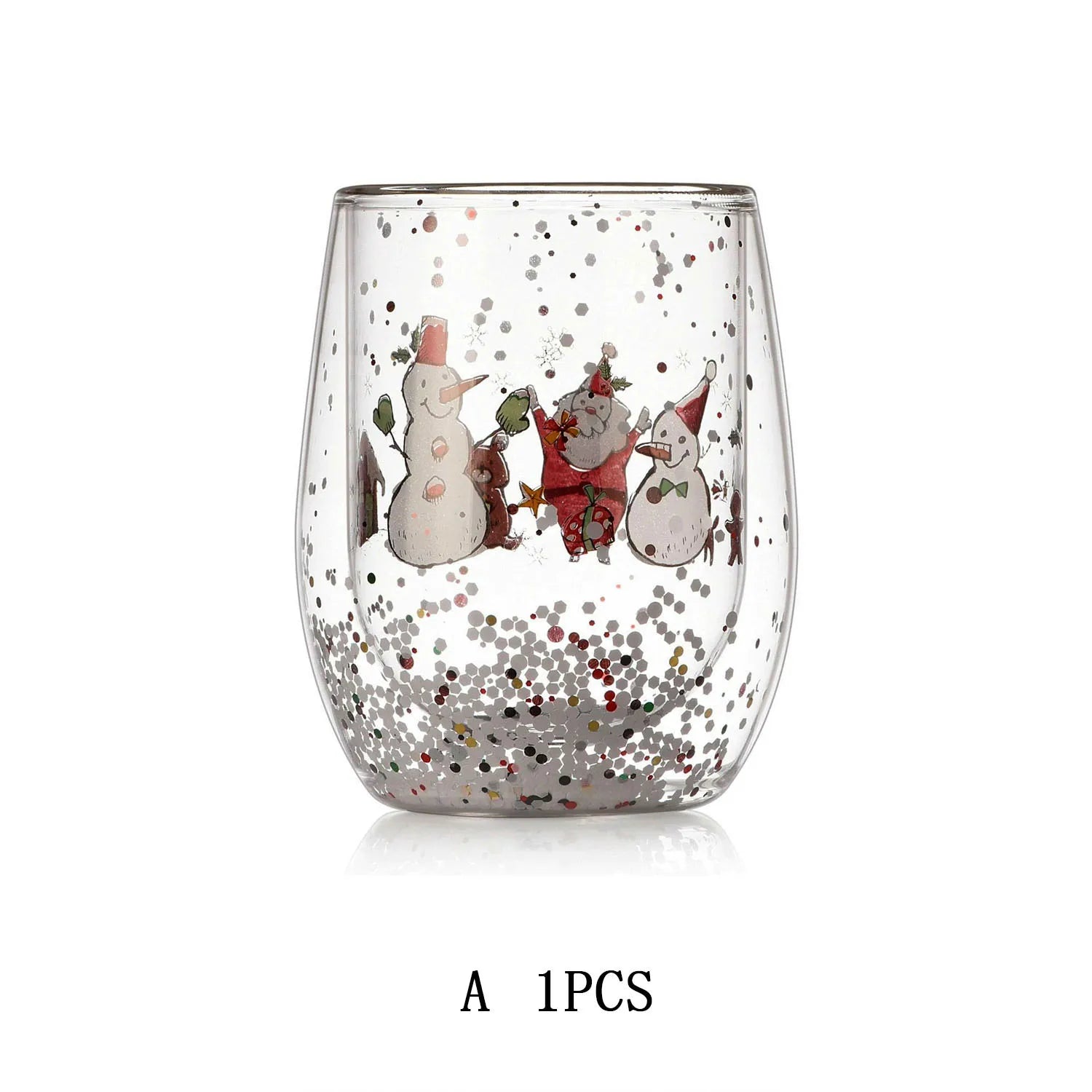 FOME ® Christmas Double-Layer Glass Cup 
