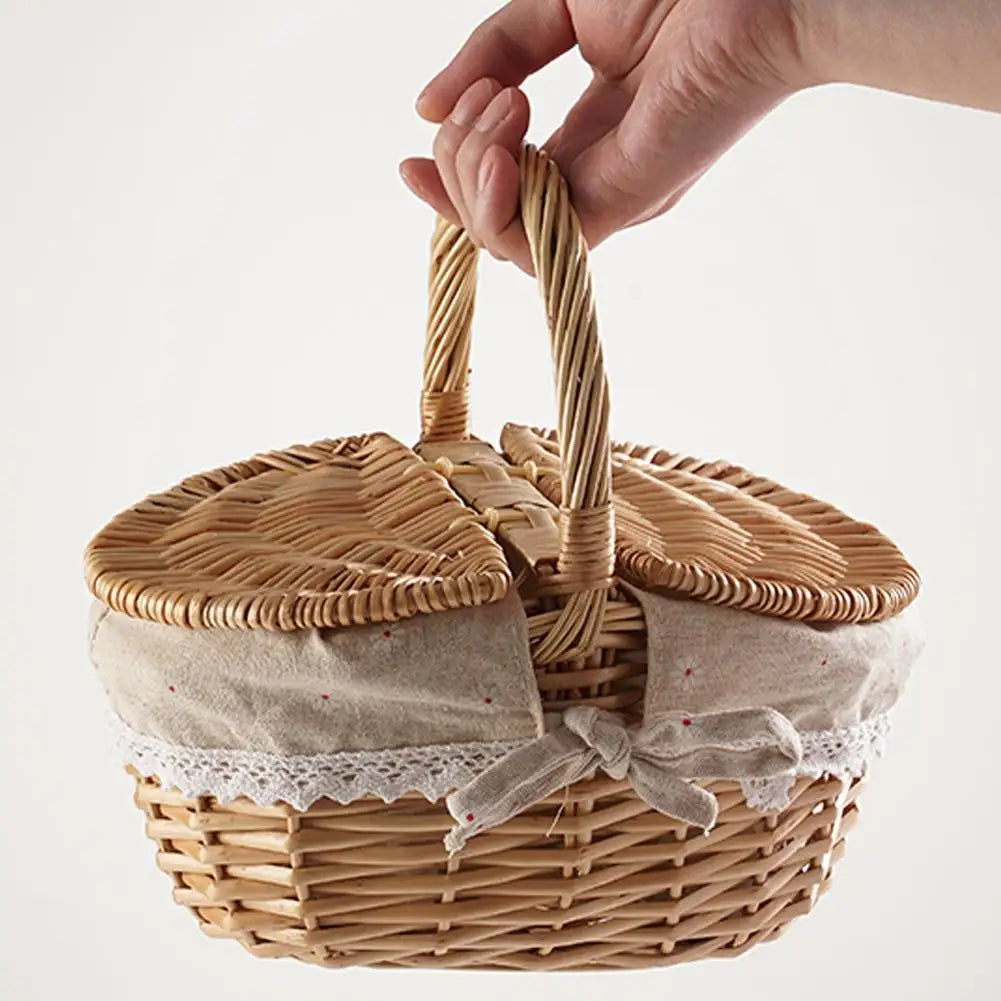 Handmade Wicker Picnic Basket 
