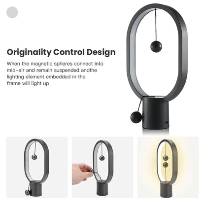 C2 Creative Desk Table Lamp Light LED Mini Balance Light Night Light Balance Lamp USB Bedside Night Lamp Decorative for Bedroom