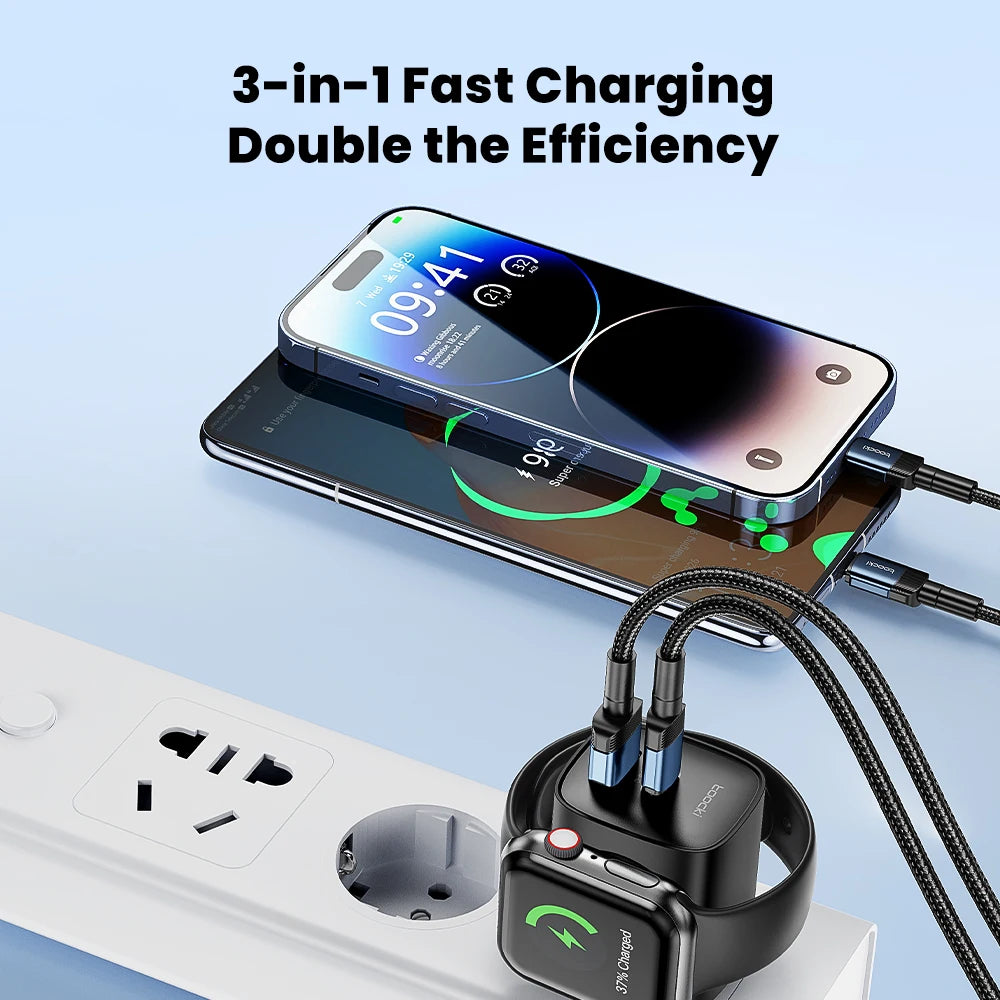 Toocki® 3 in 1 Fast Charging Station 