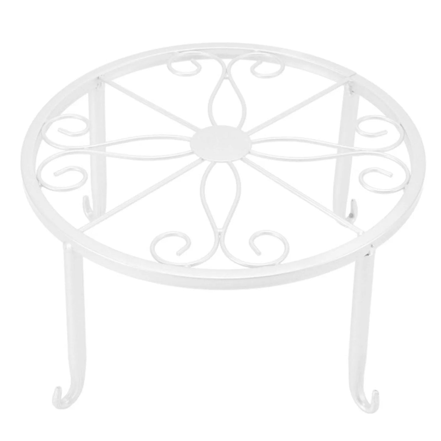 Metal Hollow Round Plant Shelf – Elegant Flower Pot Stand for Home & Garden