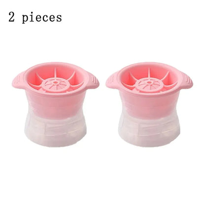 Bar Whiskey round Ice Cube Maker 2Pcs 