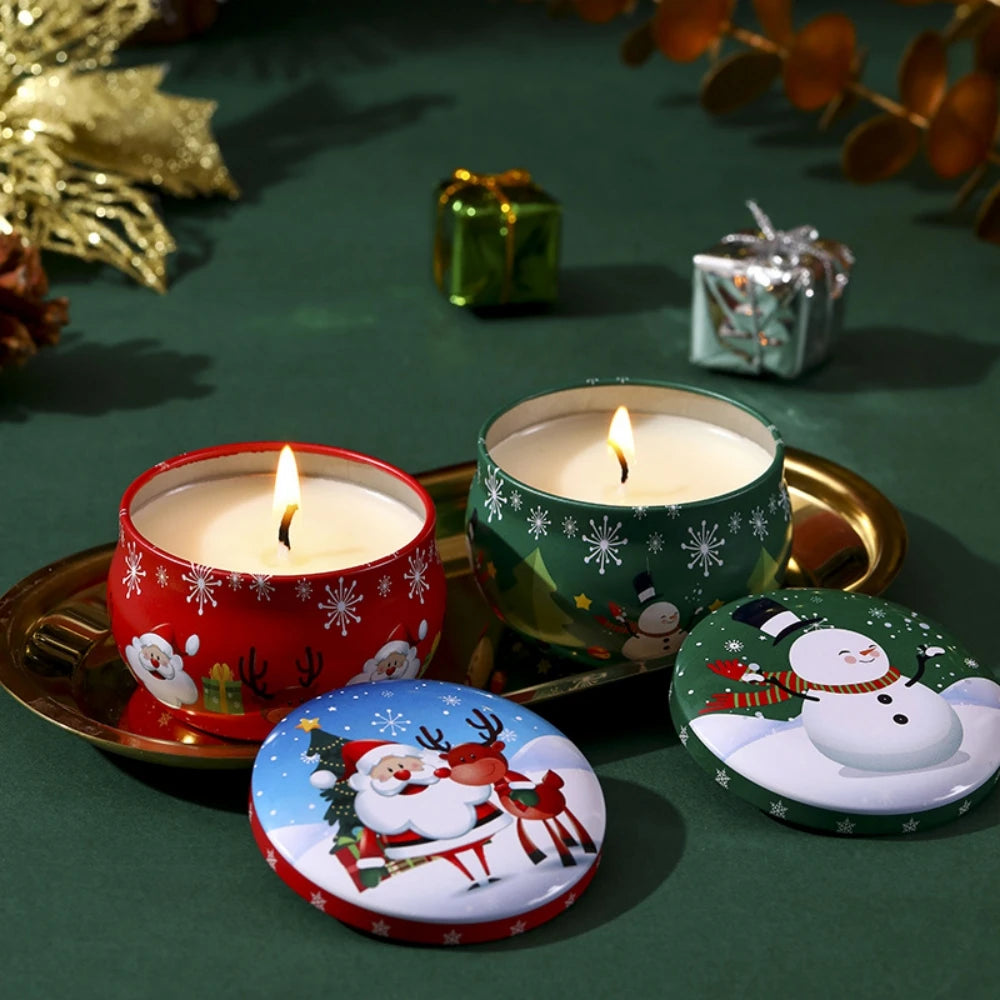 4Pcs Scented Christmas Candles Fragrance