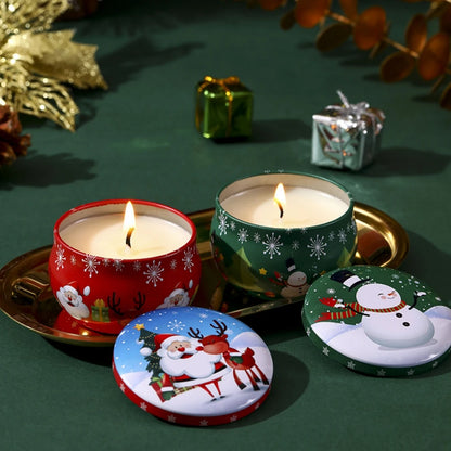 4Pcs Scented Christmas Candles Fragrance