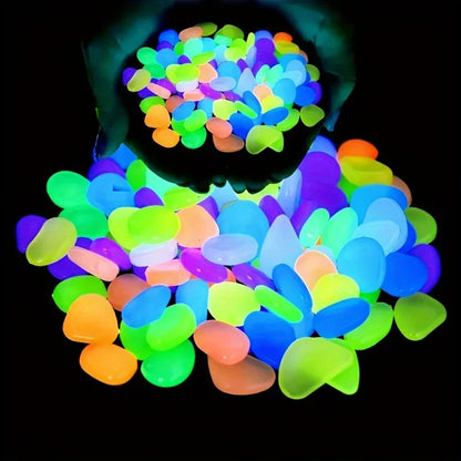 100Pcs Luminous Garden Stones 