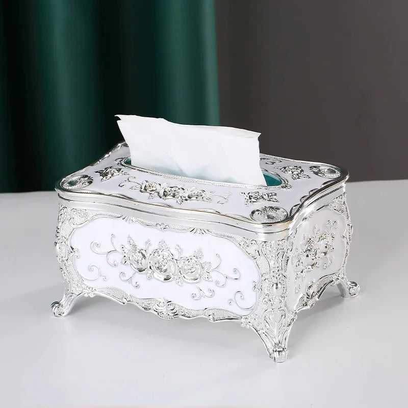European-Style Retro Tissue Box Luxury Home Decoration