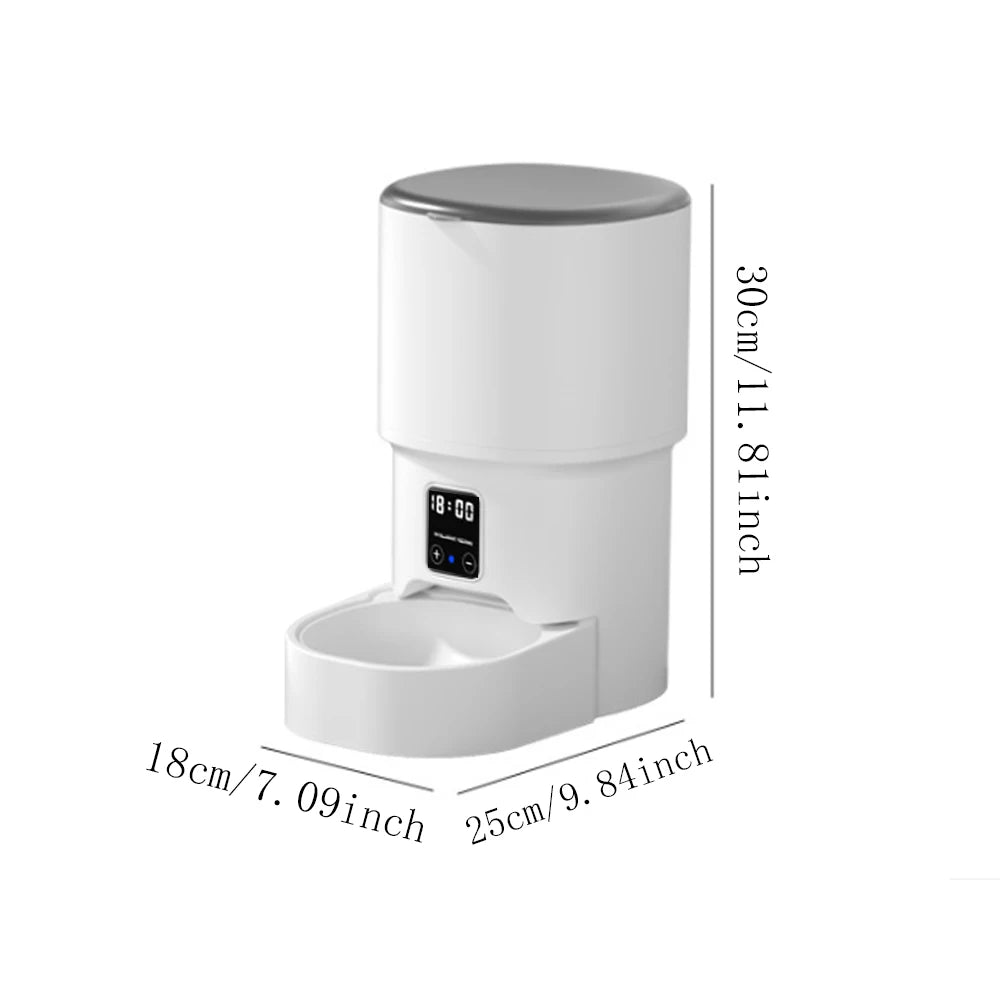 ZYFreeder® 4L WIFI Button Automatic Cat and Dog Pet Smart Feeder (No 5V 1A Plug)
