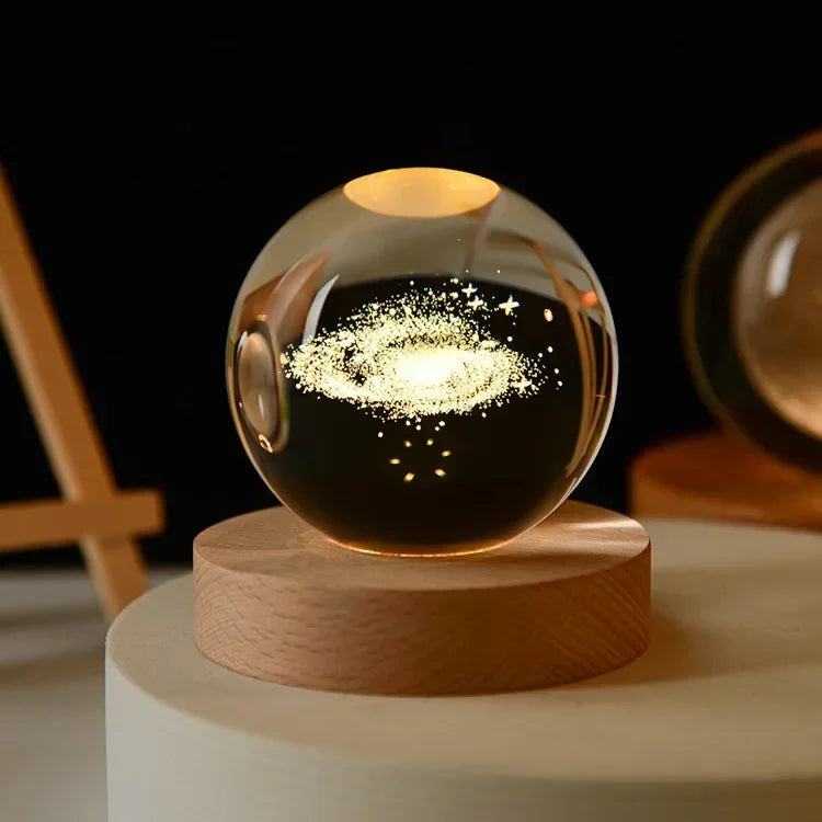 Moon Crystal Sphere Night Light 